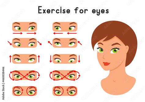 A Set Of Exercises For The Eyes For Better Vision Relaxation