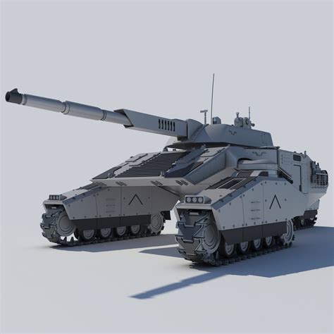 Futuristic Concept Tank 3d Model