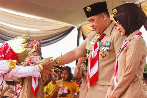 Kabupaten Pesawaran Gelar Apel Besar Hari Pramuka Ke Di Lapangan