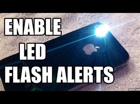 Enable Led Flash Alerts Iphone Ios Youtube