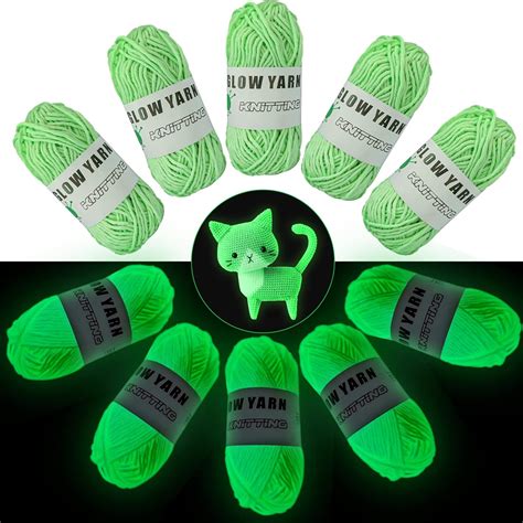 Amazon Pcs Glow In The Dark Yarn Thick Glow Yarn Diy Crafts