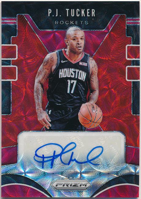 P J Tucker NBA 2019 20 Panini Prizm Choice Prizm Signature Auto 直筆サイン