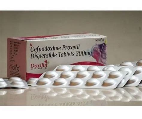 Doxilin Cefpodoxime Proxetil Dispersible Tablets Mg Packaging Type