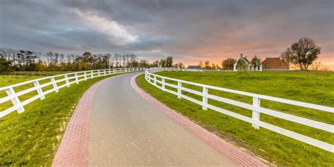 Premium Photo | Dutch countryside landscape with historical houses