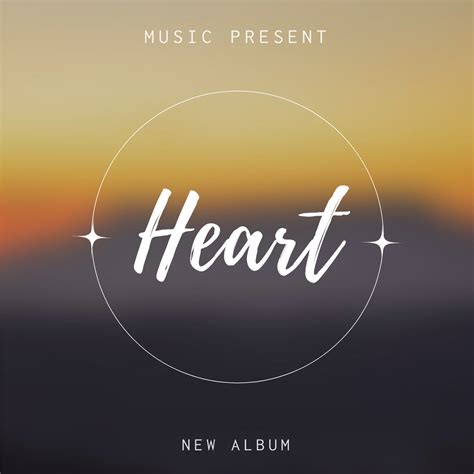 Heart New Album Cover Online Album Cover Template - VistaCreate