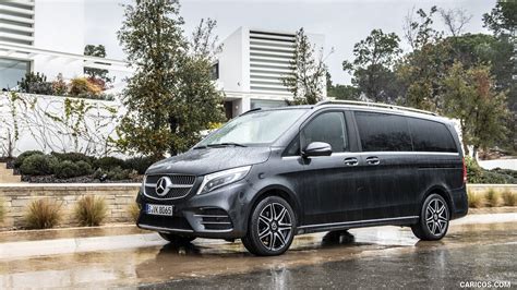 2019 Mercedes Benz V Class V300d Amg Line Color Graphite Grey Metallic Front Three Quarter