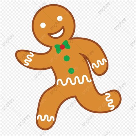 Running Gingerbread Man Clipart Hd Png Gingerbread Man Run Vector Man