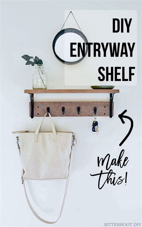 DIY Entryway Shelf With Hooks | Diy entryway, Entryway shelf, Diy furniture