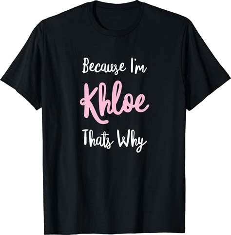 Khloe Name Personalized Custom Women Girl Pink Kids Girly T Shirt