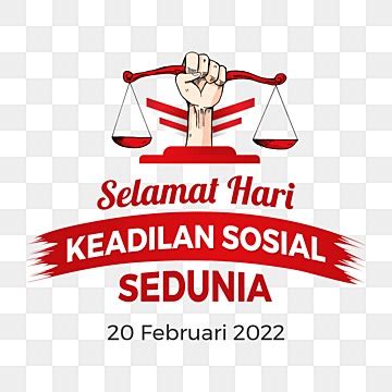 Justice Scale Vector Hd Images Hari Keadilan Sosial Sedunia Hand