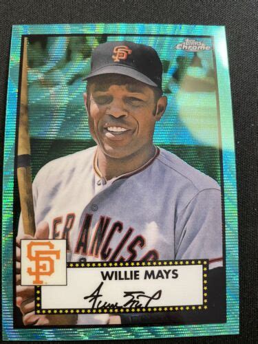 2021 Topps Chrome Platinum Anniversary WILLIE MAYS 618 SP Aqua Wave