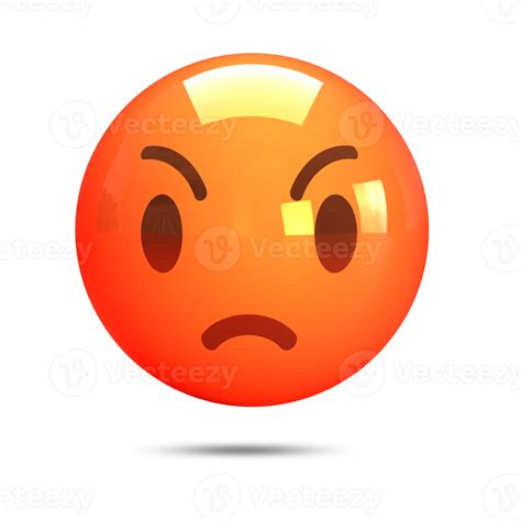 3d Rendering Whatsapp Angry Emoji Reaction Icon 30461080 PNG