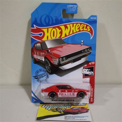 Nissan Skyline Gt R Police Red Us Card Hot Wheels Mainline Hw Rescue Lazada Ph