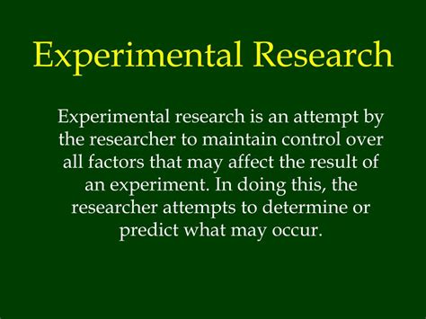 Ppt Experimental Research Powerpoint Presentation Free Download Id