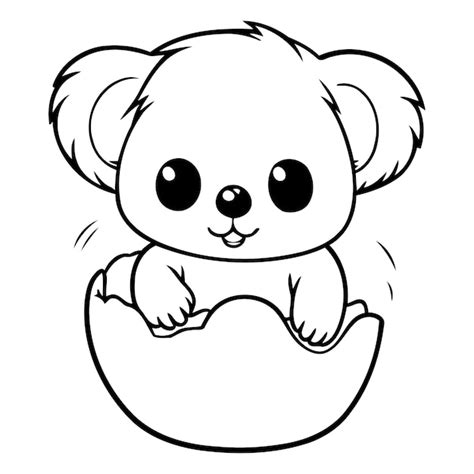 Lindo Koala De Dibujos Animados Sentado En Un Huevo Ilustraci N