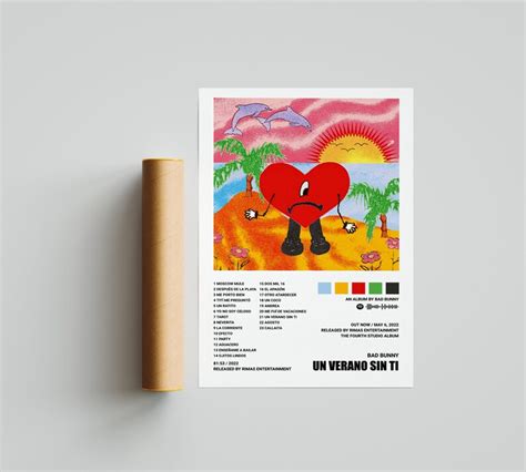 Bad Bunny Posters Un Verano Sin Ti Poster Tracklist Album Etsy México