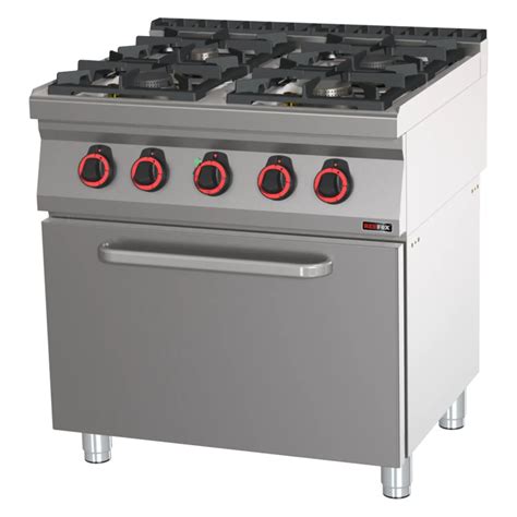 Cuisinière à gaz sur four électrique statique GN2 1 REDFOX