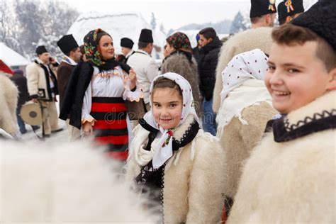 Romanian Winter Festival in Maramures Editorial Stock Image - Image of horinca, colour: 135210519