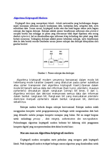 (DOC) Algoritma Kriptografi Modern