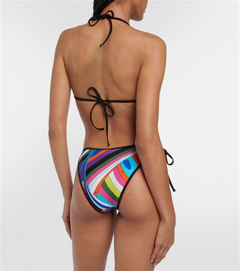 Pucci Printed Triangle Bikini Top Emilio Pucci