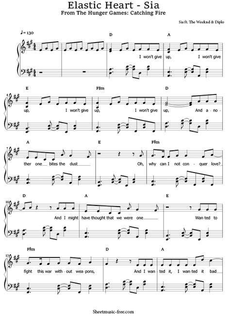 Elastic Heart Sheet Music Sia - Sheet Music Free