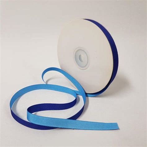 Grosgrain Ribbon Two Toned Mm Island Blue Royal Desflora