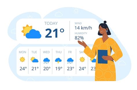 Premium Vector Weather Forecast Concept