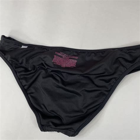 Victorias Secret Bikini Bottoms Size Medium Knockout Cheeky Solid Black 0895 EBay