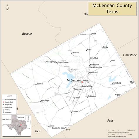 McLennan County Map, Texas - Where is Located, Cities, Population ...
