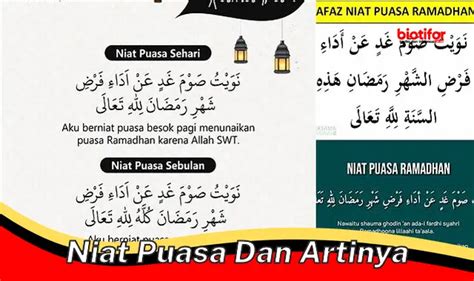 Raih Pahala Puasa Dengan Niat Yang Tepat Dan Bermakna Biotifor