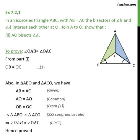 Ex In An Isosceles Triangle Abc With Ab Ac Ex