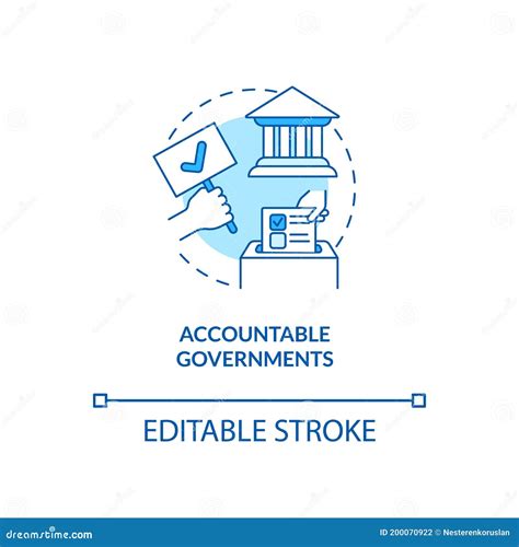 Accountable Governments Concept Icon Stock Vector Illustration Of