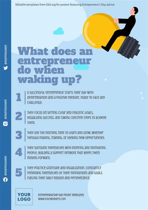 Printable Entrepreneurship Day Poster Templates