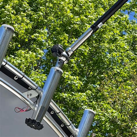 taco adjustable rod holder center rigger mount marsh tacky carbon