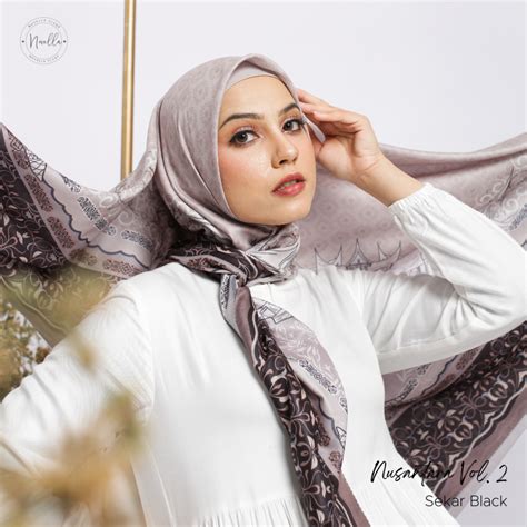 Jual Sekar Black The Novella Scarf Nusantara Vol 2 Superfine Voal