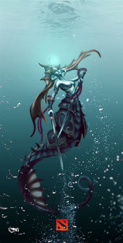 I Drew The Naga Sirenartwork Naga Siren Dota 2 1603827 HD