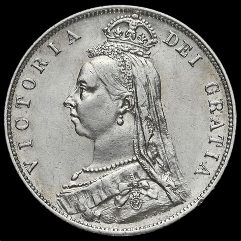 Queen Victoria Jubilee Head Silver Half Crown Gvf Aef