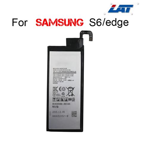 3000 mah bateria de substituição eb bg928abe para samsung galaxy s6