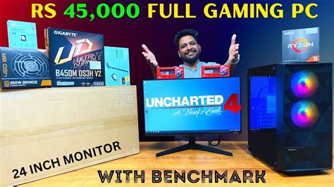 Rs 45 000 Full PC Build With 24 Inch MONITOR BENCHMARK 9532777615