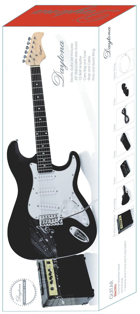 Comprar Pack Guitarra Electrica Daytona Negro Musisol