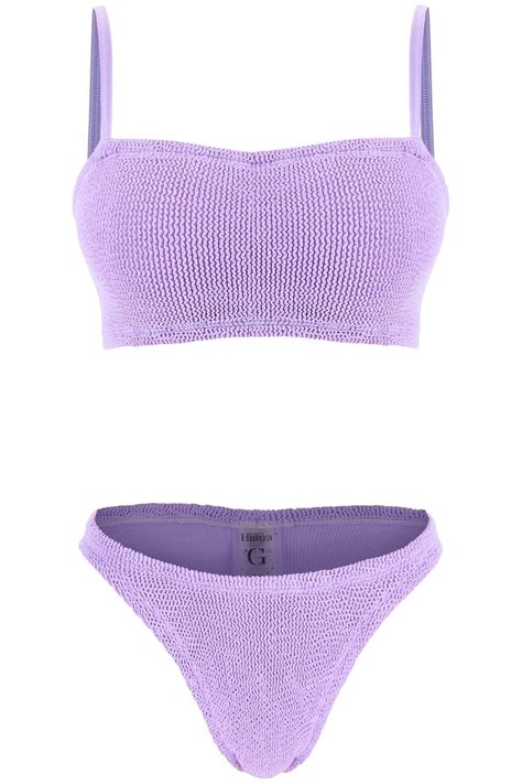 Hunza G Gigi Bikini Set In Purple Lyst