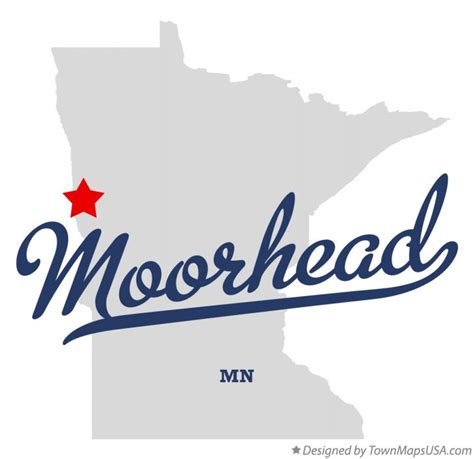 Map of Moorhead, MN, Minnesota