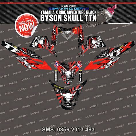 Jual Stiker Striping Yamaha X Ride Byson Skull Spec B Yuuuuk Diorderrr