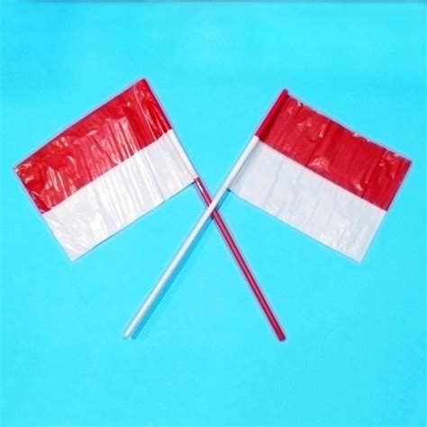 Jual Bendera Pawai Kecil Merah Putih Plus Gagang Isi 10pcs Shopee Indonesia