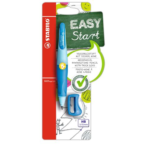 STABILO EASYergo Mechanical Pencil Left Handed Light Blue Dark Blue