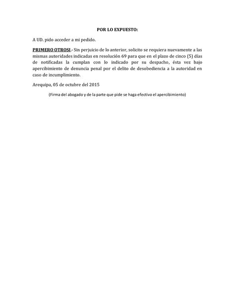 Cómo Hacer Efectivo Un Apercibimiento Decretado Por Un Juez Modelo De