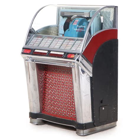 Seeburg Select O Matic 100c Deluxe High Fidelity Jukebox And Records