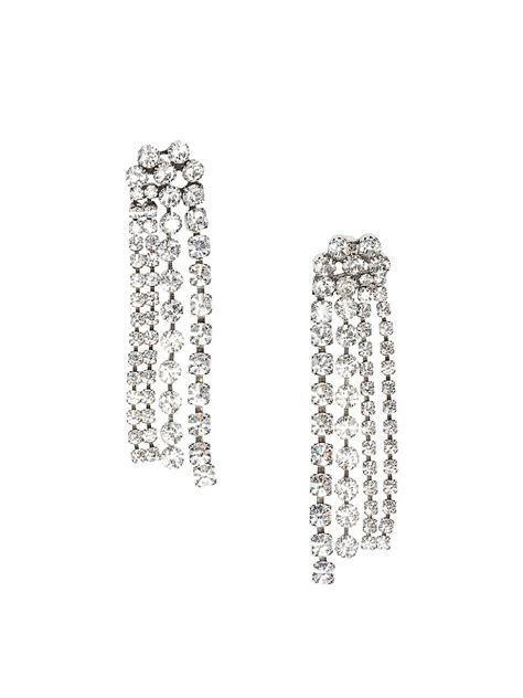 Buy Isabel Marant Étoile Tone Crystal Drop Earrings Silver At 60 Off