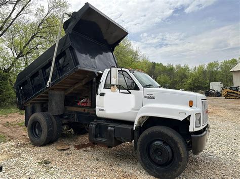 1993 Gmc Topkick C7500 Single Axle Dump Truck Cummins 6 Speed Manual For Sale 121 000 Miles