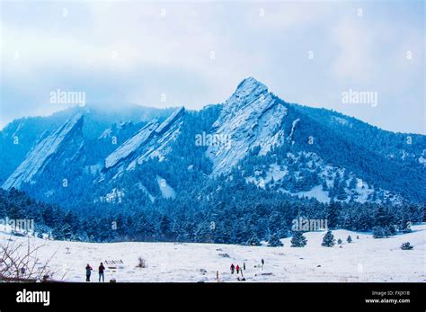 Flatirons, in the winter Boulder, Colorado Stock Photo - Alamy